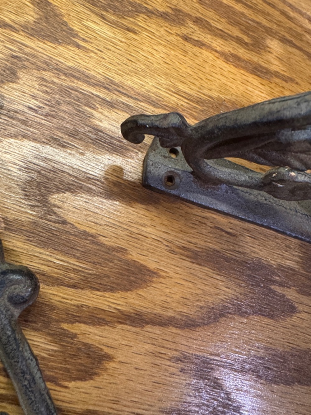 Ornate Cast Iron Floral Wall Brackets (set of two matching) - Picture 6 of 10